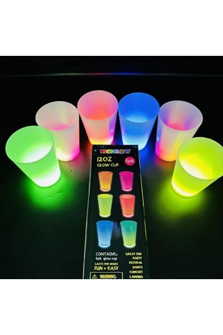 Glow Partisi Bardakları 6 Renk 6 Adet 1.5 Oz "