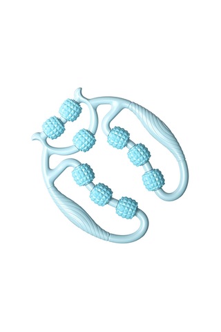 360 Derece Kas Silindiri Masaj Aleti - Gök Mavisi, Bacak, Boyun, El Ve Kol Kaslarını Rahatlatmak İçin Çok Renkli
