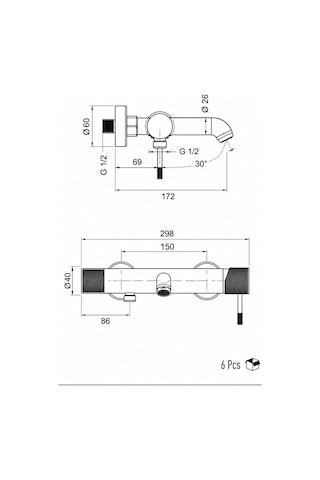 Iconıc Banyo Bataryası Krom Vm-1521