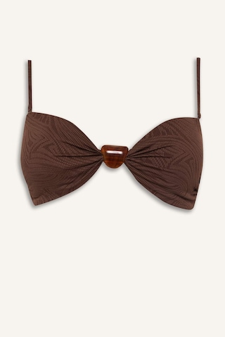 Defacto Regular Fıt İnce Askılı Kahverengi Bikini Üstü E4372ax26smbn341 Kahve-bn341