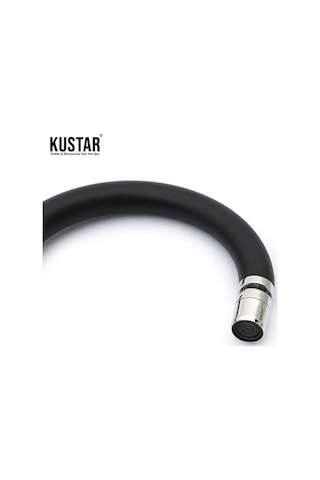 Kustar Inci Siyah Oynar Başlıklı Aç Kapa Mutfak Eviye Bataryası