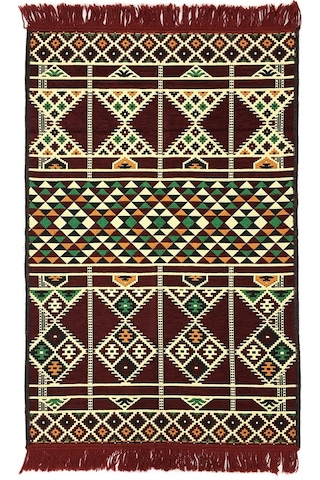 Shark Anadolu Baklava Kilim Bordo Renkli