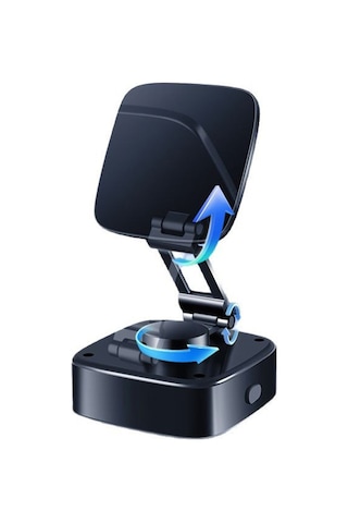 Gajeena Magsafe Uyumlu Metal Araç Telefon Tutucu - 360 Döner, Katlanabilir, Elektrikli Süspansiyon, Tüm Telefonlara Uygun Siyah