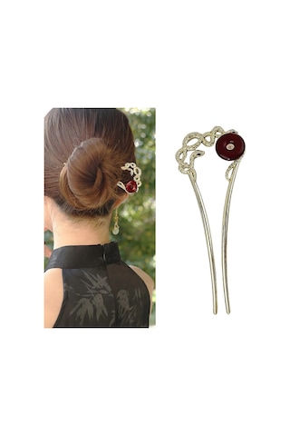 Narin Saç Çubuğu Zarif Yılanlar Saç Takısı Yılan Takısı Çin Geleneksel Dekoratif Saç Takısı Gümüş Çift Yılan Çok Renkli