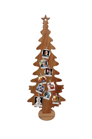 Dekoratif Lüks Natural Yeniyıl Ahşap Yılbaşı Noel Çam Ağacı ,fotoğraf Soy Ağacı 97 Cm Uzunluk 100 CM