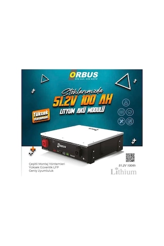 Orbus 51.2 V 100 Ah Lityum Lifepo4 Lfp Akü