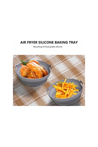 Silikon Yeniden Kullanılabilir Hava Fritöz Astarları Premium Gıda Sınıfı Malzeme Ev Mutfak Yemekleri İçin Uygun Renklendirme Tasarım Black