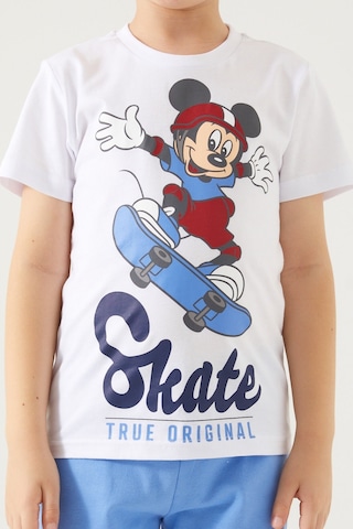 Mickey Mouse Skate Beyaz Erkek Çocuk Bermuda Takım 5274-33113 Beyaz