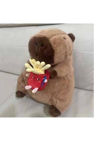 Capybara Peluş Çanta Sevimli Yumuşak Sırt Çantası 30cm Genel