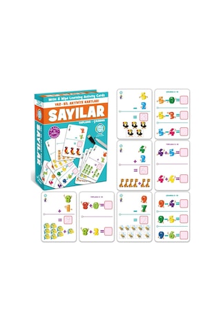 Sayılar Yaz Sil Aktivite Kart Seti