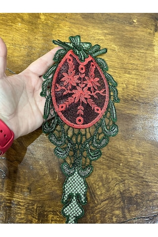 Nakış İşleme Güpür Arma Dikiş Aplike 30x12 Cm