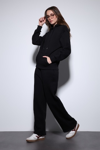 Antioch Kapüşonlu Basic Kadın Sweatshirt Siyah