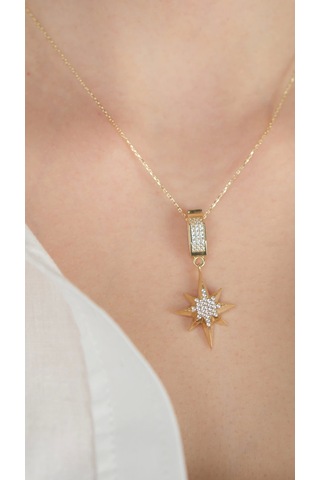 Arpaş 14 Ayar Taşlı Kutup Yıldızlı Charm 475 Gold