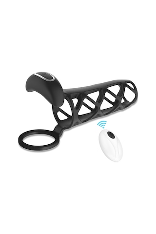 Carmine G Noktası Ve Klitoris Uyarıcılı Şarjlı Titreşimli Penis Kılıfı