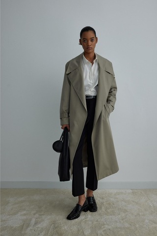 Suud Collection Açık Haki Rowe Gabardin Trençkot
