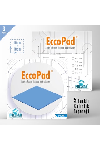 Pullsar Eccopad Thermal Pad 100 x 100 x 1.0 Mm 3.0W/M x K