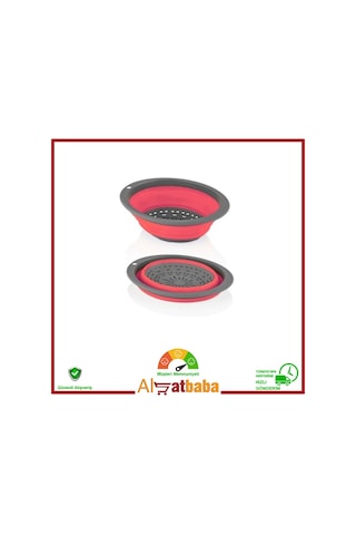 Akordiyon Süzgeç Katlanabilir Süzgeç - Kare / Pembe Pembe