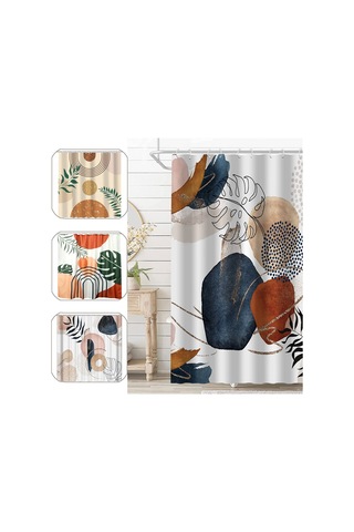 Duş Perdesi Su Geçirmez Kumaş Boho Banyo Perdeleri Ev Banyo Perdeleri Kancalı Aksesuarlar-b Diğer