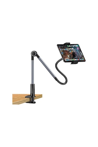Masaüstü Akrobat Telefon Ve Tablet Tutucu Stand Sıkıştırmalı 360 Derece Oynar Başlıklı