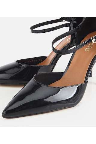 Hotiç Kadın Rugan Deri Siyah Bilekten Bağlamalı Stiletto 01ayh321930a100 01ayh321930a100 Siyah