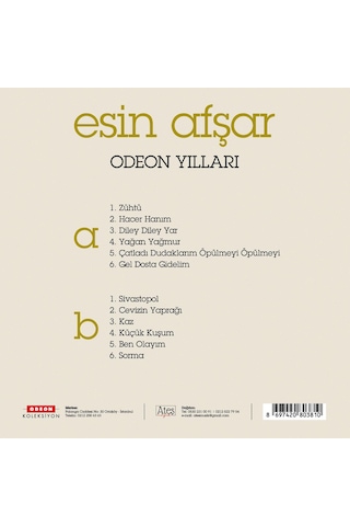 Esin Afşar - Odeon Yılları Plak