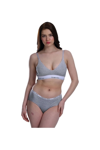 Likralı 6'lı Kutu Premium Günlük Kullanıma Uygun Bato Külot Amelıa G-008 G Gri