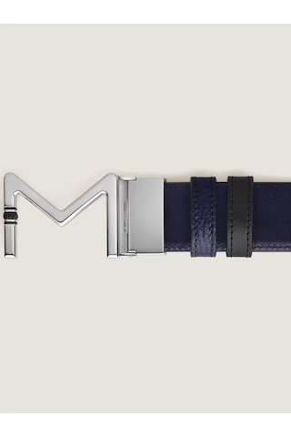 Montblanc Meisterstück Tokalı Mavi - Siyah 35 Mm Çift Taraflı Der
