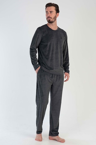 Erkek Uzun Kol Kadife Antrasit Pijama Takım C5t0n0o603 001