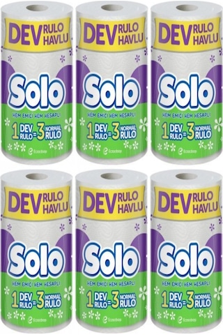Solo Dev Havlu 6 Rulo Dev Havlu