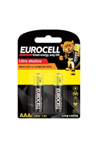 Eurocell- Aaa2 Lr03 1.5 V İnce Kalem Pil