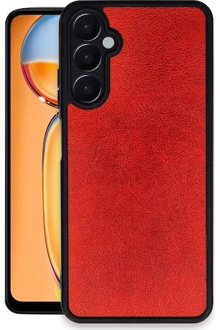 Cosmotex Newface Samsung Galaxy Uyumlu M15 Kılıf Aras Deri Kapak - Kırmızı
