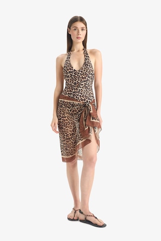 Defacto Regular Fit Leopar Desenli Şifon Pareo-fall İn Love E8218ax25hsbn563 Kahve Kahverengi
