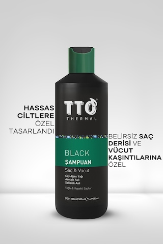 Tto Thermal Black Saç ve Vücut Şampuanı 500  ML