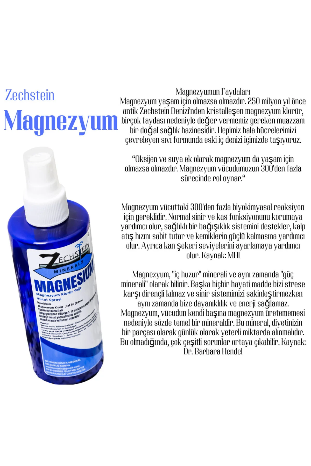 Doğal Magnezyum Yağı 250ml