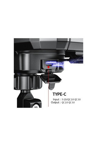 Ebitda Kewig M18s-a1 Motosiklet Bisiklet Gidonu Kablosuz Şarj Su Geçirmez Kutu Tutucu Çok Renkli Çok Renkli