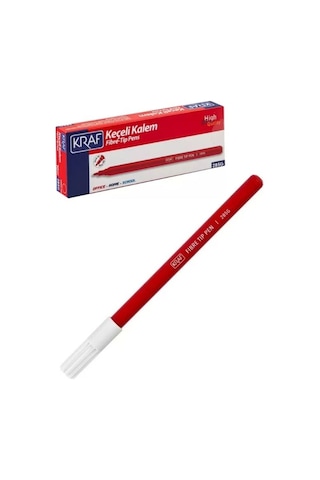 Kraf 285g Kırmızı Keçeli Kalem, 240 Adet - 1 Koli