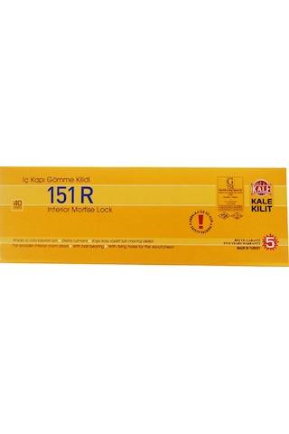 Kale Kilit 151r İç Kapı Oda Kilidi 40 Mm Kare Nikel