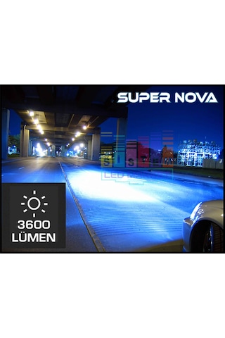 Supernova Buz Mavi H1 Simsek Etkili Zenon Cob Led Xenon Led Headl