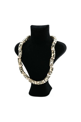 Biem Kemik Leopar Kolye Gold/gümüş