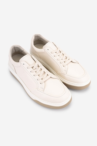 Valmenti Erkek Hakiki Deri Fildişi Sneakers & Spor Ayakkabı 1212 2506 Erk Ayk Y26 Fıldısı Byz Fltr Krem