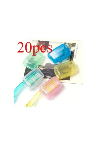 Willowhaven 20 Adet Taşınabilir Diş Fırçası Başlığı Saklama Kutusu Kapaklı Çeşitli Renkler Ev Seyahat