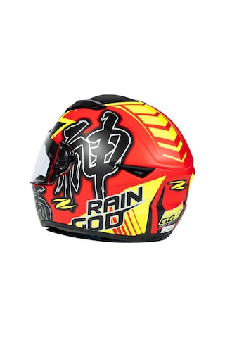 Zeus ZS-811A Al31 Matt Red Fluo Yellow Kapalı Kask