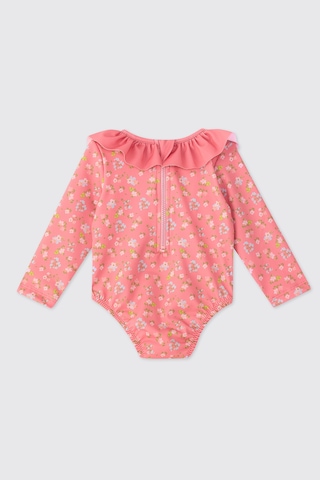Panço Littemare Kız Bebek Upf 40+ Uv Korumalı Şapkalı Fuşya Mayo Seti 2612gb42013 Pembe