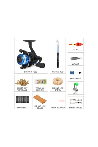 Leezsing Balıkçılık Tam Seti: 1.8m Kamış, 5.2:1 Oranlı Makara Ve Aksesuarlar Başlangıçcılar İçin