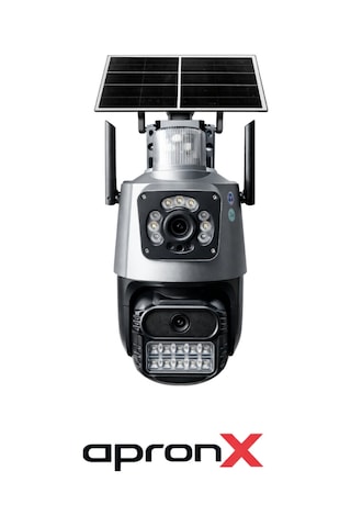 Apx-wsp242 6mp 2.8mm 4g Solar Çift Kamera 19 Led Ptz
