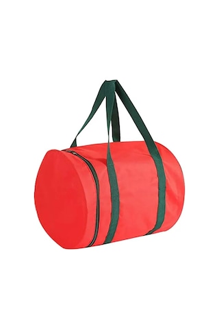 Yunboo 600d Oxford Kumaş Noel Işık Depolama Çantası - Sulu Dayanıklı, Taşınabilir, Boşluk Tasarrufu Yuvarlak Noel Aydınlatma Saklama Çantası Kırmızı