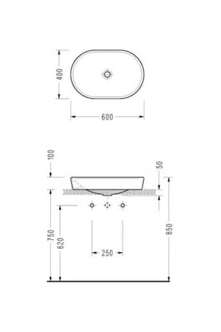 Serel Saphire Slim Tezgan Üstü Lavabo 39,5x59,5 Cm - Sp46dxs110h Diğer