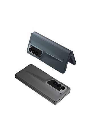 Samsung Galaxy Uyumlu Z Fold 6 Kılıf Ultra İnce Kamera Korumalı Sert Rubber Novatech Procase Kılıf Yeşil