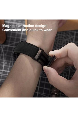 Watch Fit 4/4 Pro/fit 3 İle Uyumlu Hybrid Loop Kordon Manyetik Kilit Mekanizmalı Fıt 4 Kayış Bileğe Göre Ayarlanabilen 1.sınıf Kaplama Deri Görünümlü Fit 4 Pro Kordon