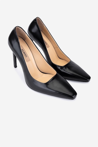 Valmenti Kadın Hakiki Deri Siyah Açma Stiletto Ayakkabı 1138 5103 Bn Ayk Sk25-26 Sıyah Acma Siyah